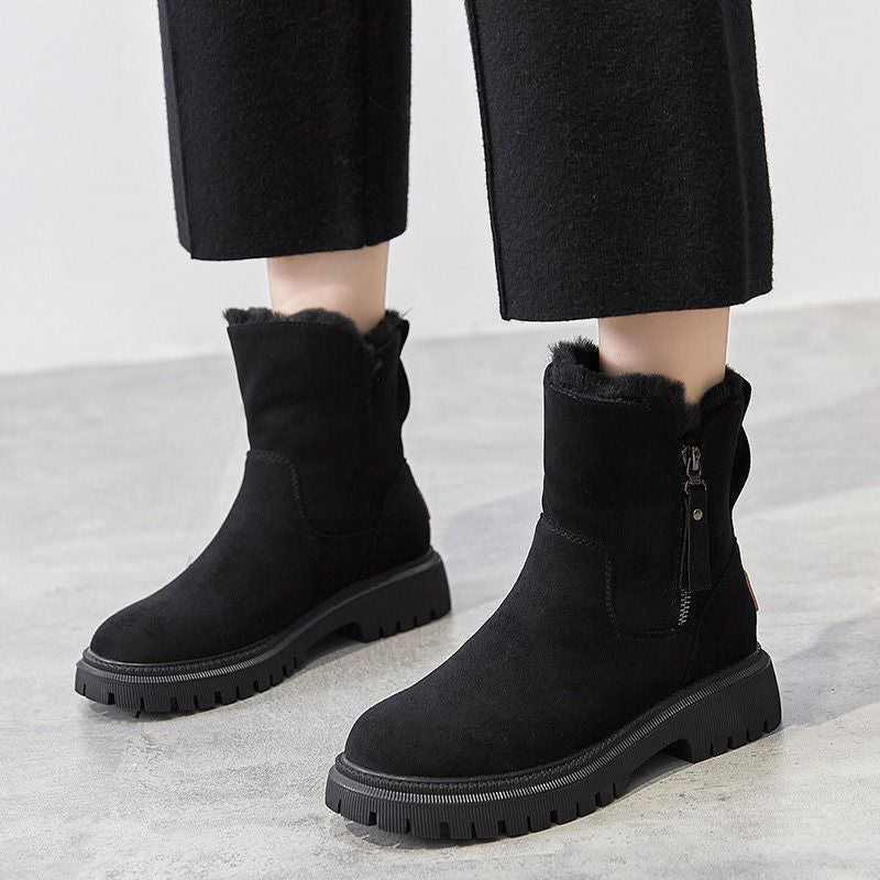 Women's ankle boots with a low, square heel and soft lining - J&B; - 1 - Elvaroza.com