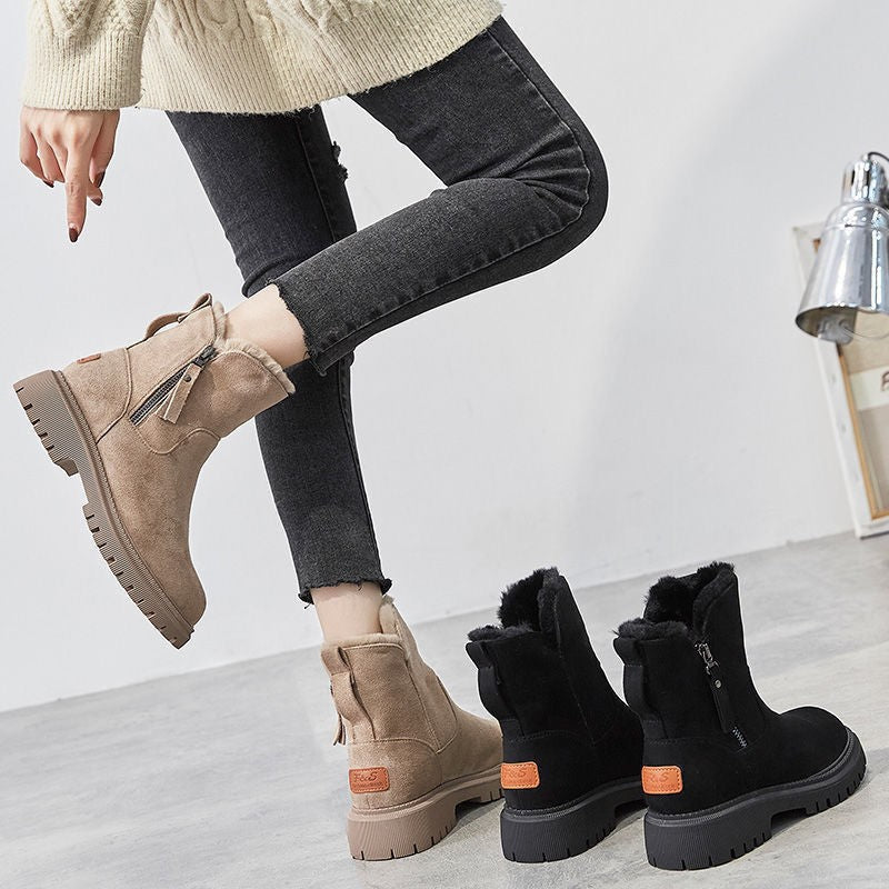Women's ankle boots with a low, square heel and soft lining - J&B; - 3 - Elvaroza.com