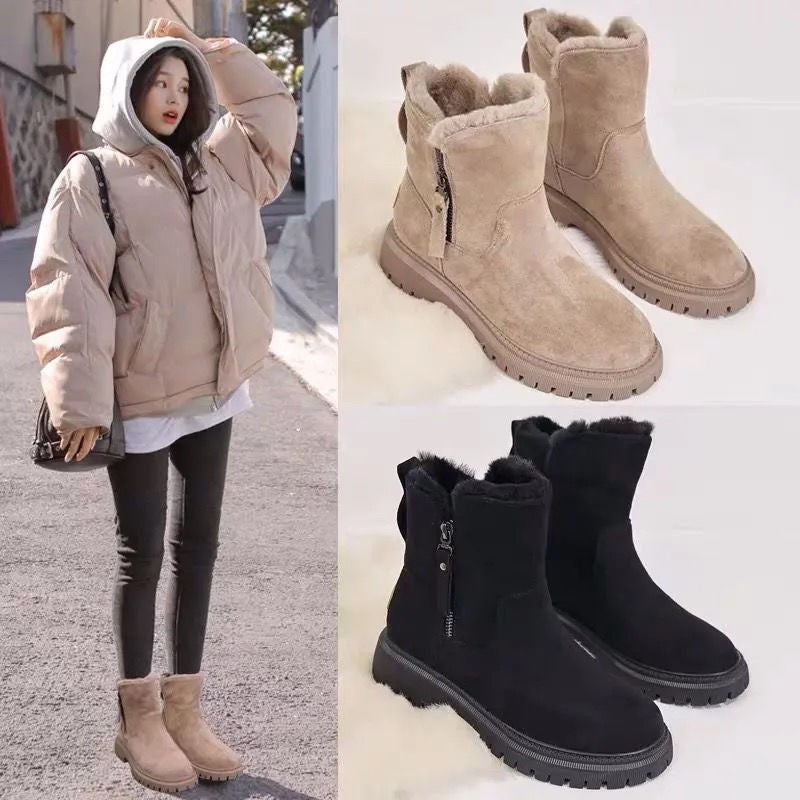 Women's ankle boots with a low, square heel and soft lining - J&B; - 6 - Elvaroza.com