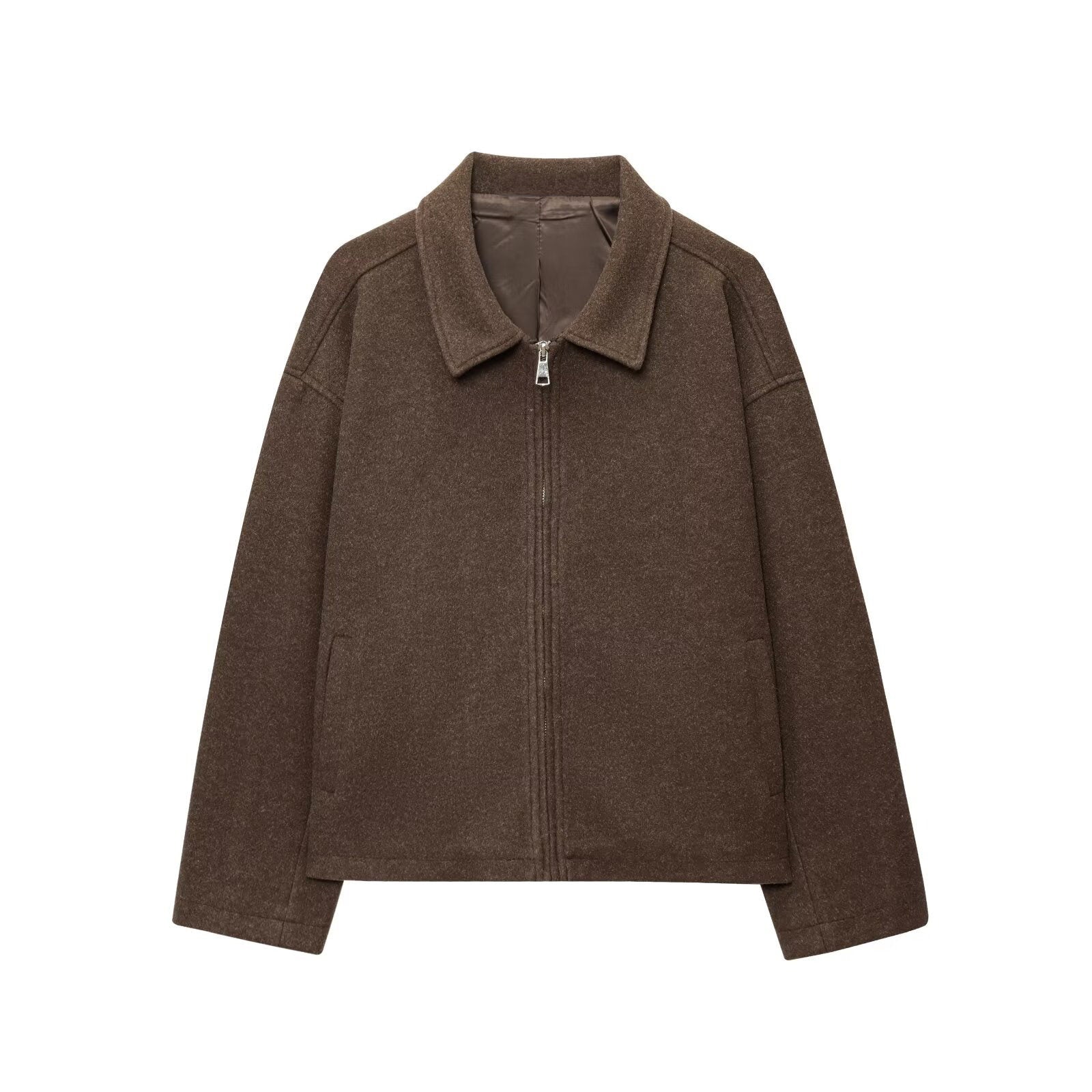 Casual women's jacket with a relaxed fit and a zipper - J&B; - 3 - Elvaroza.com