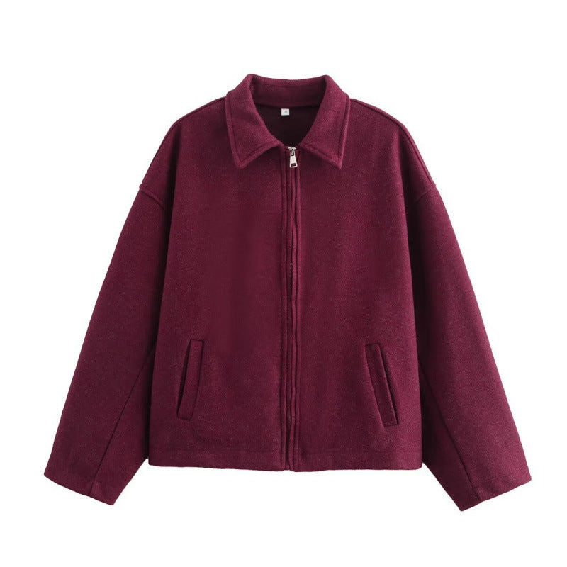 Casual women's jacket with a relaxed fit and a zipper - J&B; - 4 - Elvaroza.com