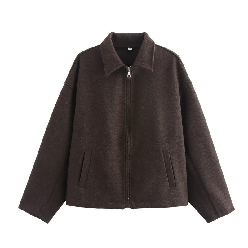 Casual women's jacket with a relaxed fit and a zipper - J&B; - 5 - Elvaroza.com
