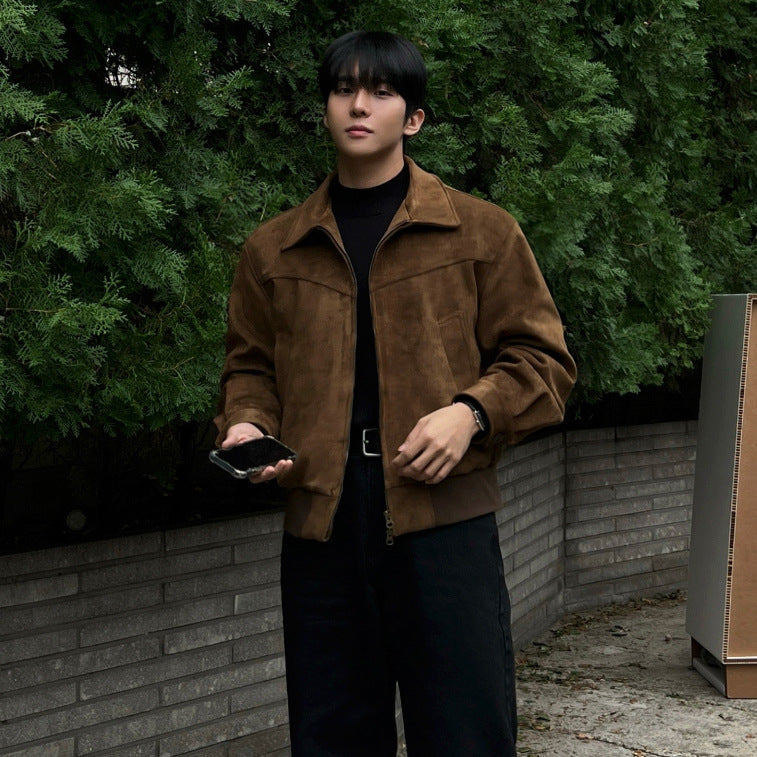 Men's Retro-Style Bomber Jacket with a Relaxed Fit - J&B; - 2 - Elvaroza.com