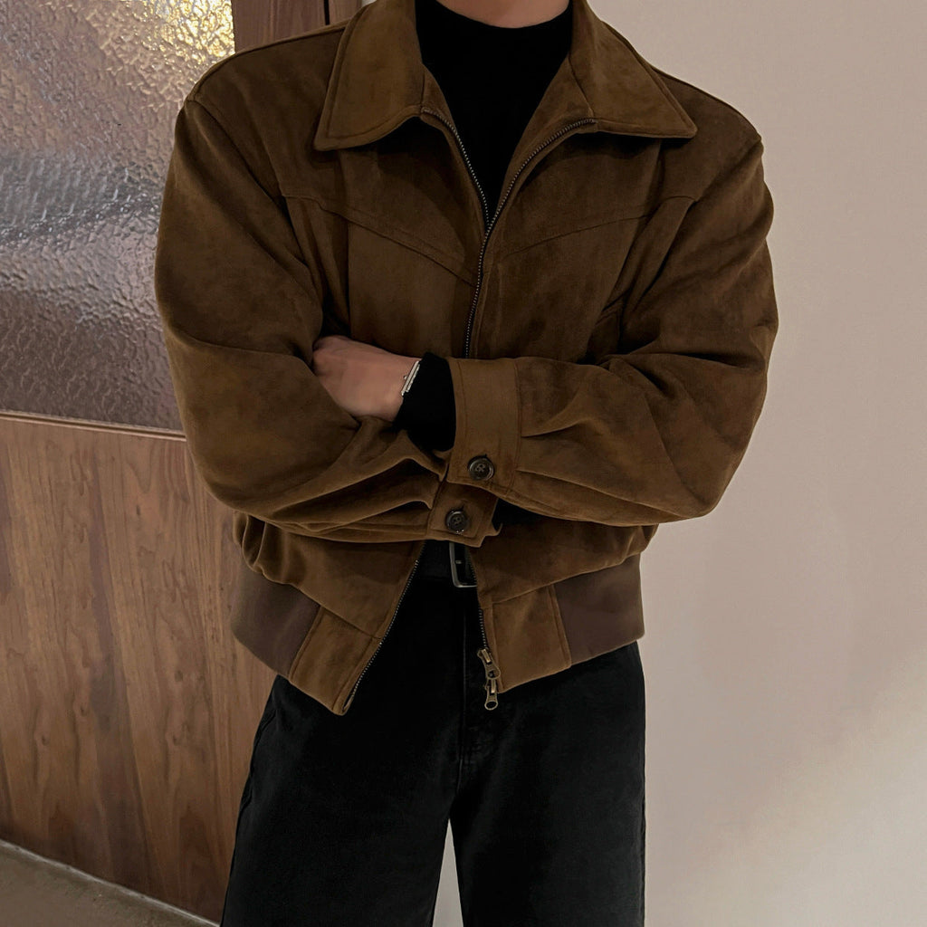 Men's Retro-Style Bomber Jacket with a Relaxed Fit - J&B; - 3 - Elvaroza.com