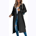 Women's Midi-Length Trench Coat with Double-Breasted Closure - J&B; - 2 - Elvaroza.com