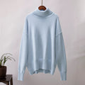 Women's loose-fitting sweater with a turtleneck and long sleeves - J&B; - 9 - Elvaroza.com