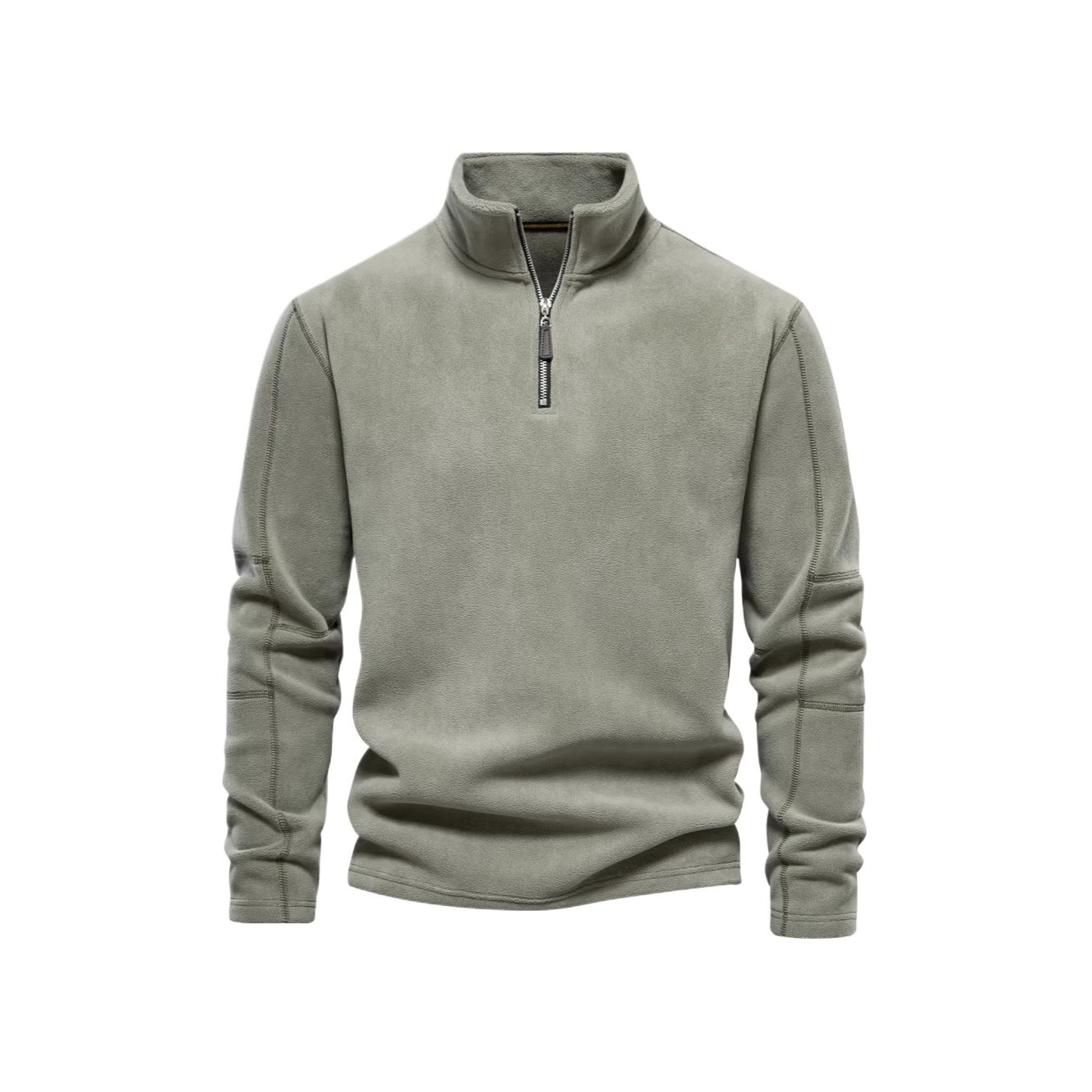 Men's jacket with a half-zip, fleece lining, and stand-up collar - J&B; - 2 - Elvaroza.com