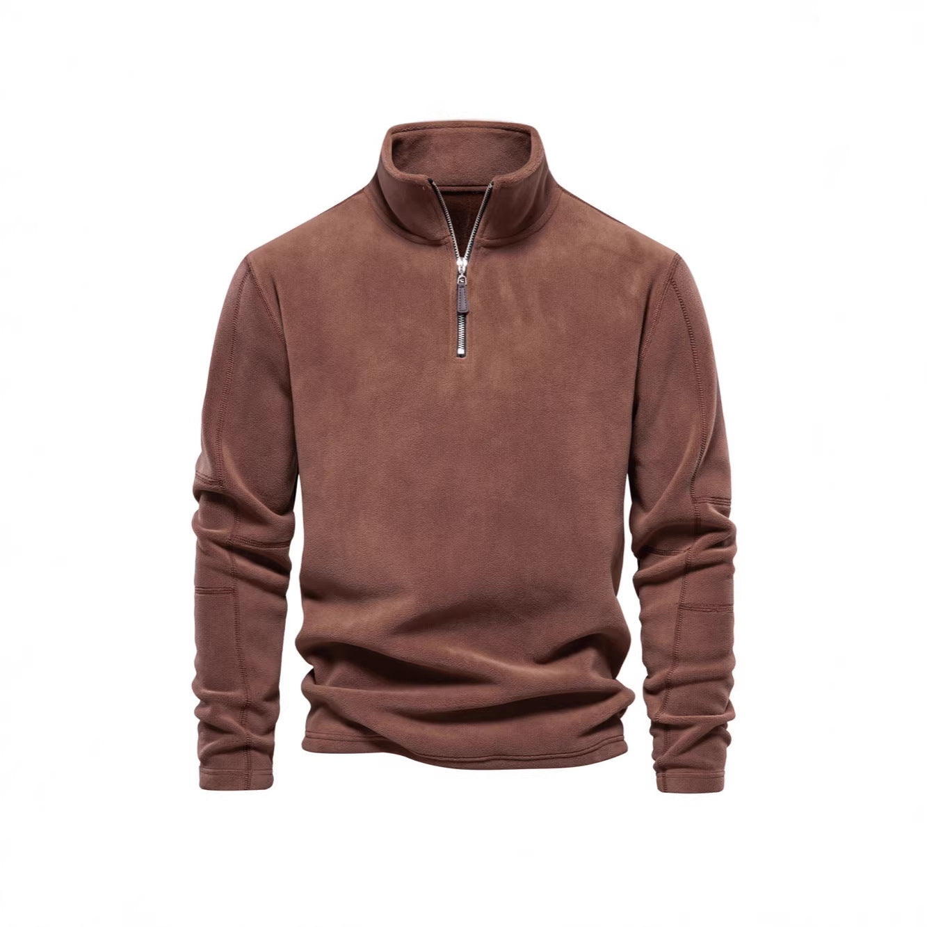 Men's jacket with a half-zip, fleece lining, and stand-up collar - J&B; - 5 - Elvaroza.com