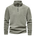 Men's jacket with a half-zip, fleece lining, and stand-up collar - J&B; - 7 - Elvaroza.com