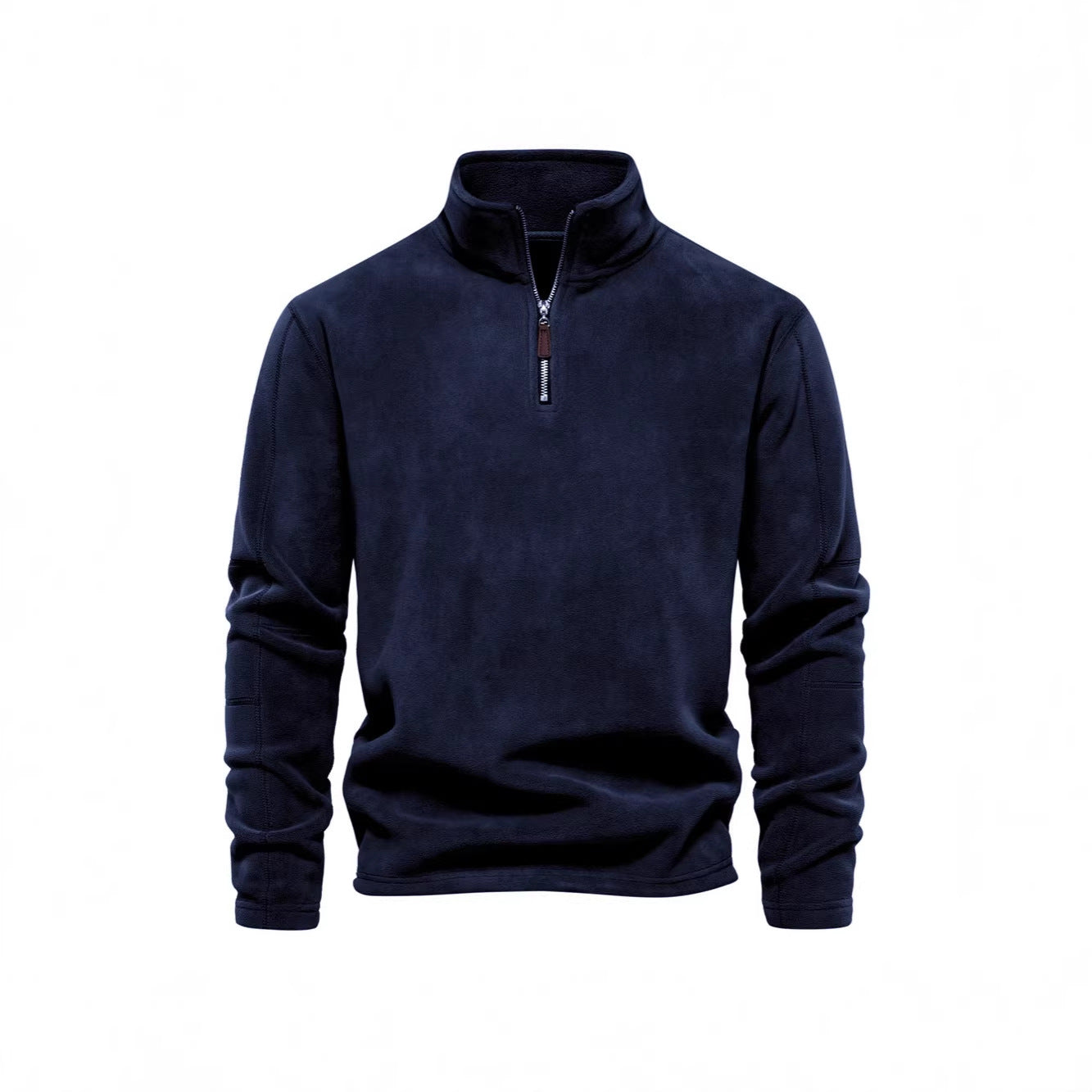 Men's jacket with a half-zip, fleece lining, and stand-up collar - J&B; - 8 - Elvaroza.com