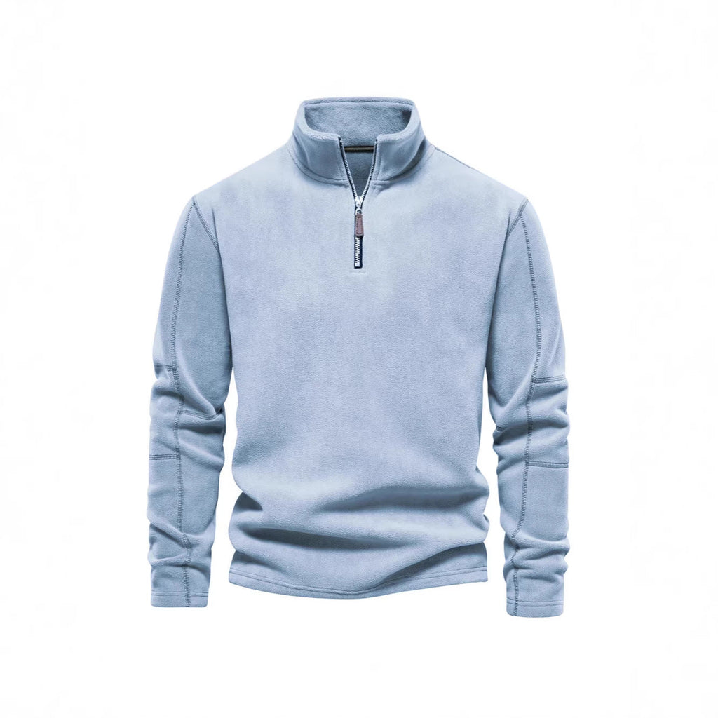 Men's jacket with a half-zip, fleece lining, and stand-up collar - J&B; - 9 - Elvaroza.com