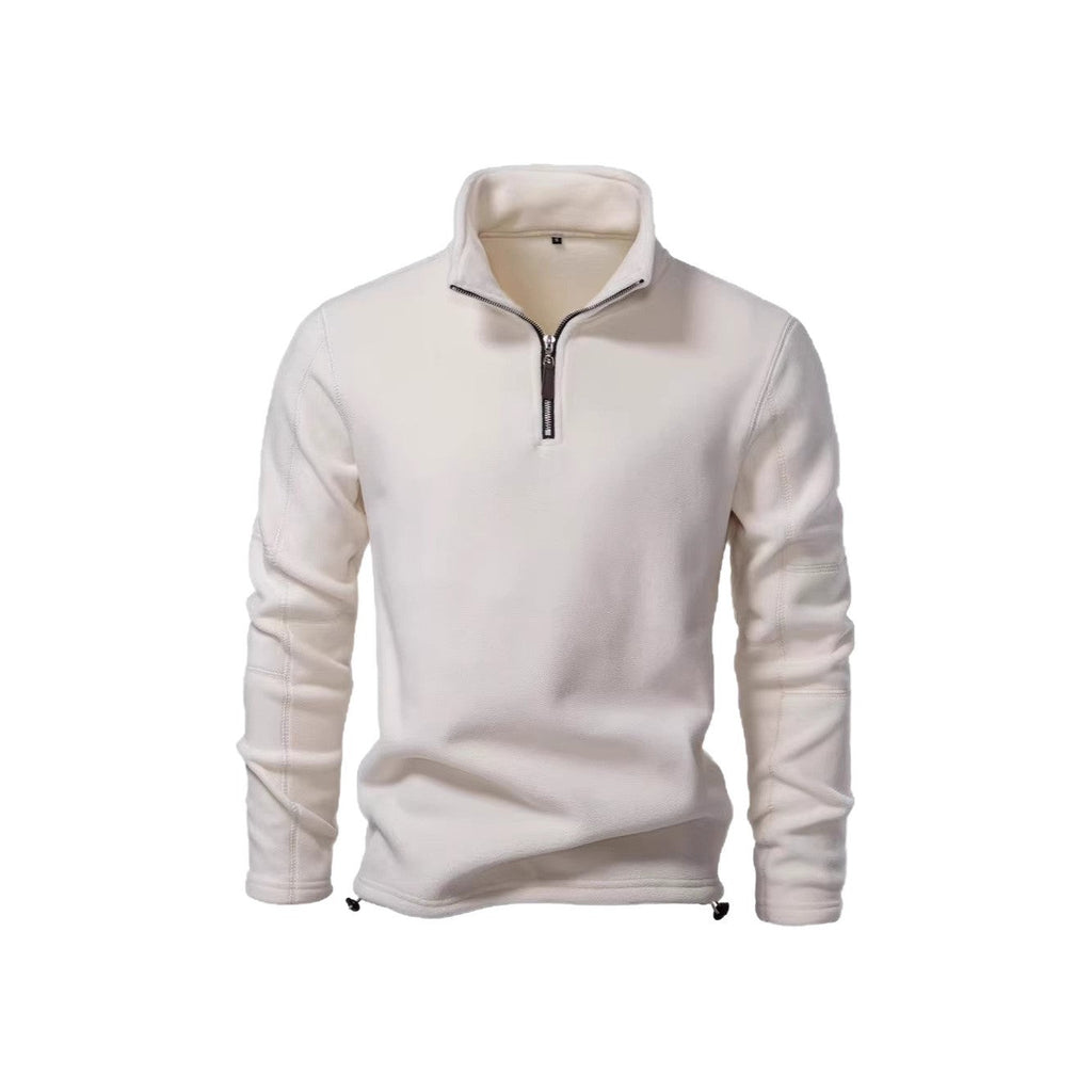 Men's jacket with a half-zip, fleece lining, and stand-up collar - J&B; - 10 - Elvaroza.com