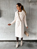 Double-breasted women's coat with pockets and an elegant cut - J&B; - 5 - Elvaroza.com