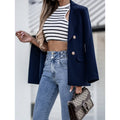 Zweireihiger Damenblazer in Hellblau mit eleganter Schnittführung | J&B - 4 - Elvaroza.com