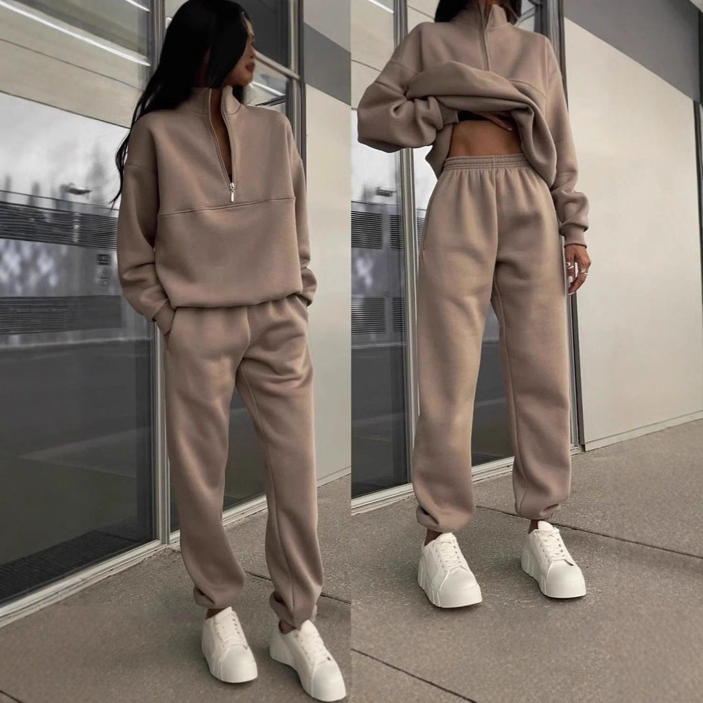 Two-piece women's set with a zipper and an oversized fit - J&B; - 4 - Elvaroza.com