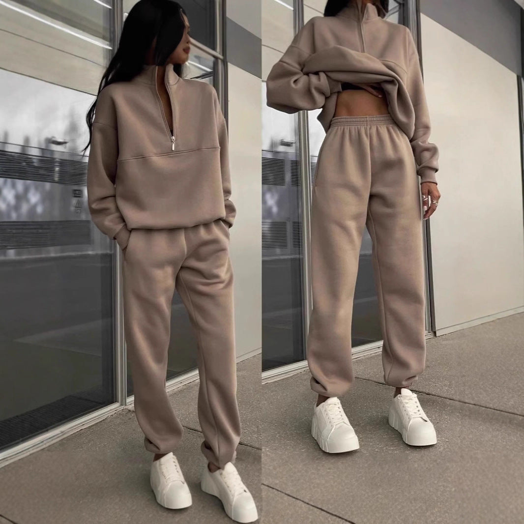 Two-piece women's set with a zipper and an oversized fit - J&B; - 4 - Elvaroza.com