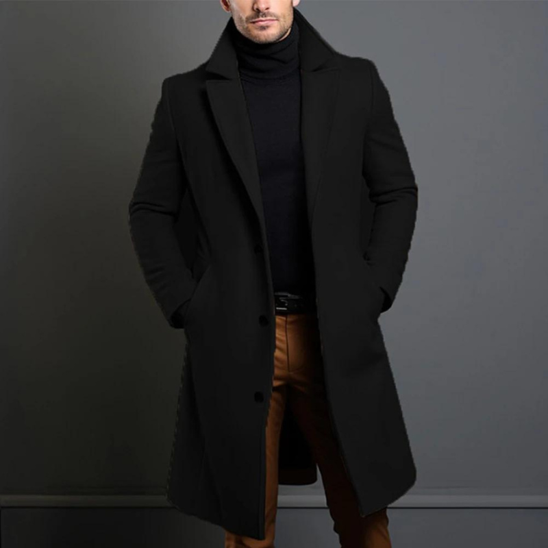 Classic Men's Coat – Fitted Cut with a Timeless Design and Warm Fabric - J&B; - 1 - Elvaroza.com