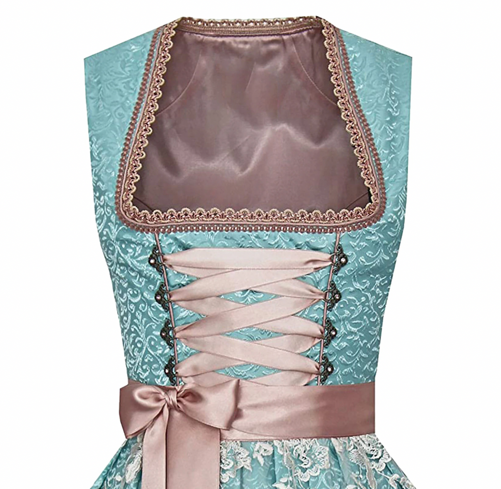 Women's Dirndls with Lace Trim and an Elegant Bow - J&B; - 2 - Elvaroza.com