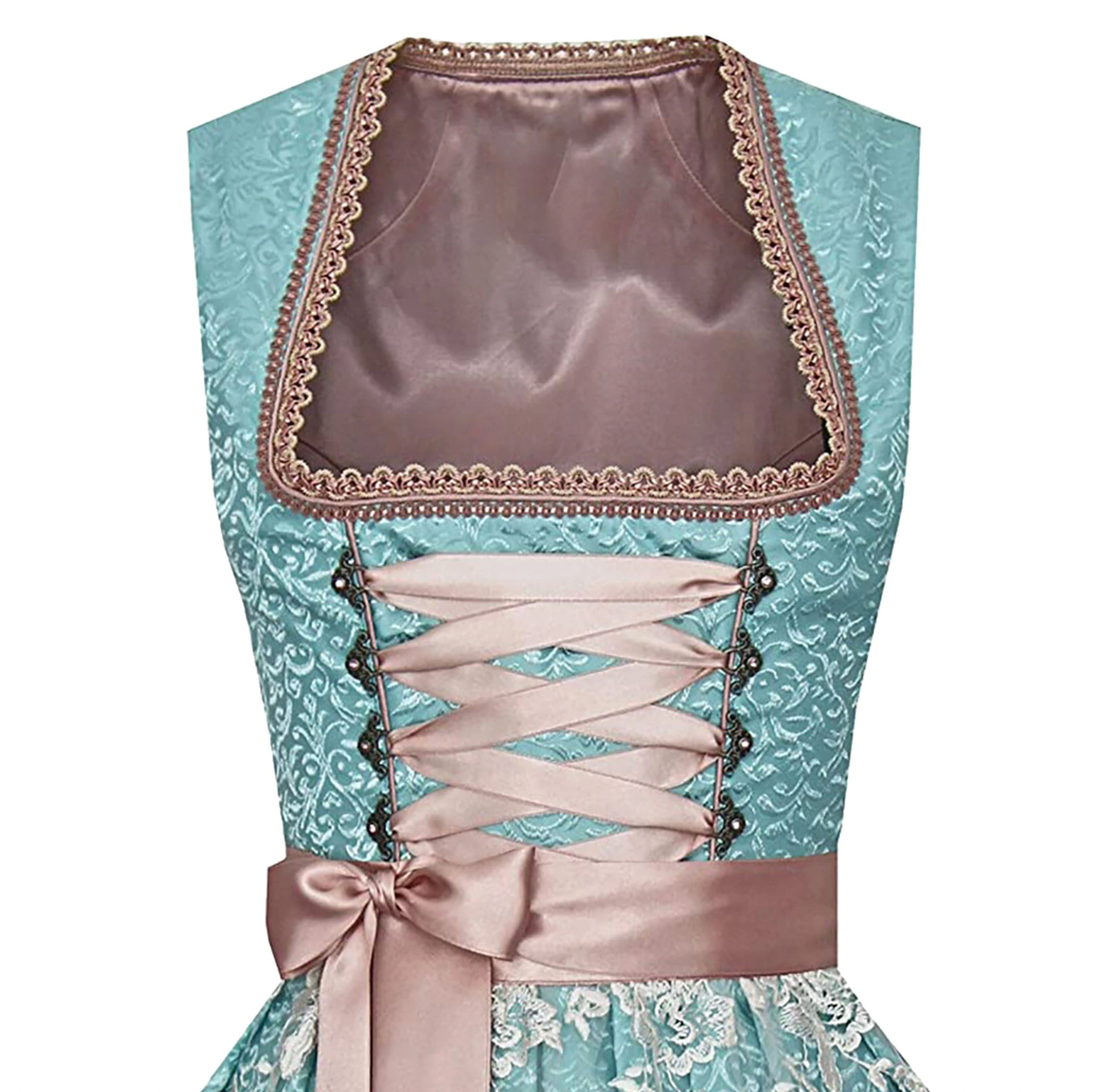 Women's Dirndls with Lace Trim and an Elegant Bow - J&B; - 2 - Elvaroza.com