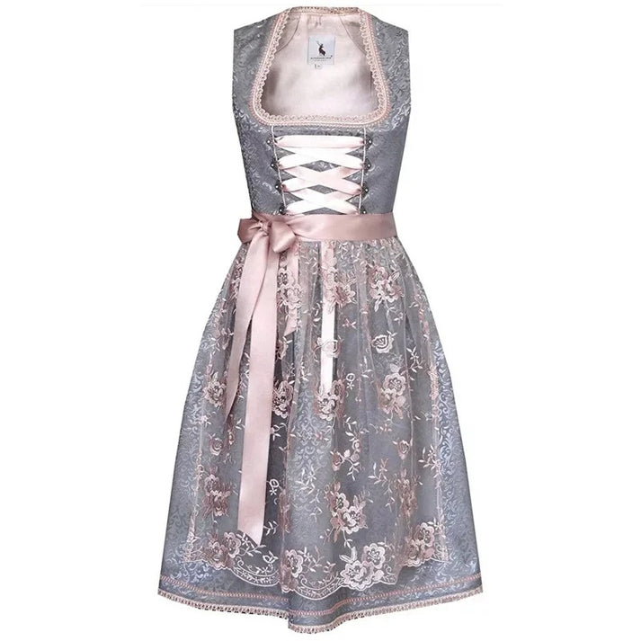 Women's Dirndls with Lace Trim and Waist Belt - J&B; - 2 - Elvaroza.com