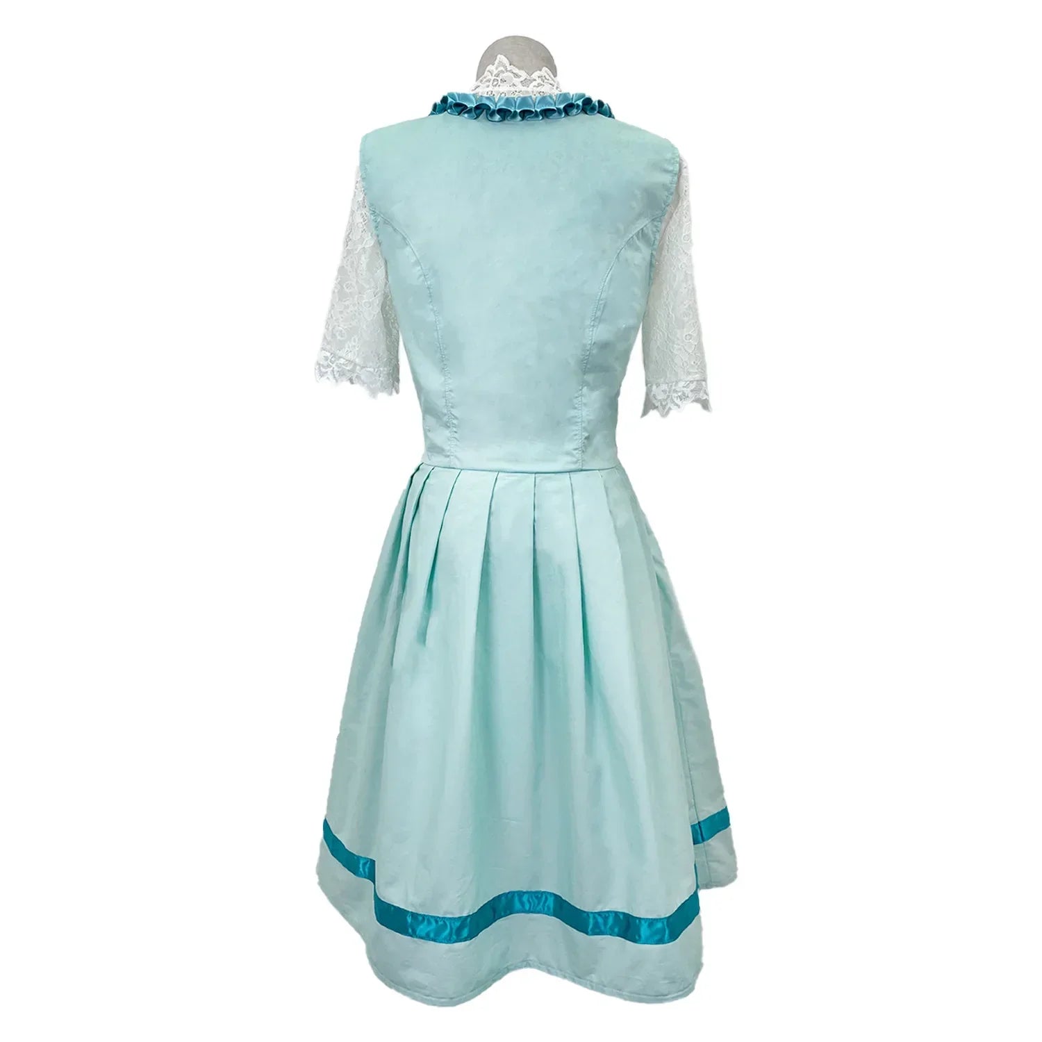 Women's Oktoberfest Dress with Lace Sleeves and Waist Belt - J&B; - 4 - Elvaroza.com
