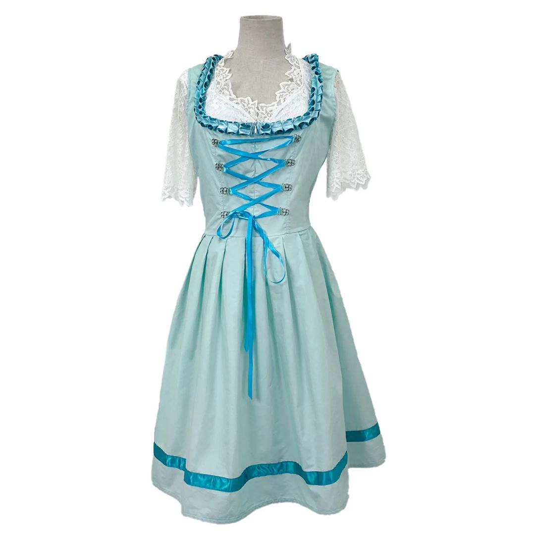 Women's Dirndl with Lace Sleeves and Floral Design - J&B; - 3 - Elvaroza.com