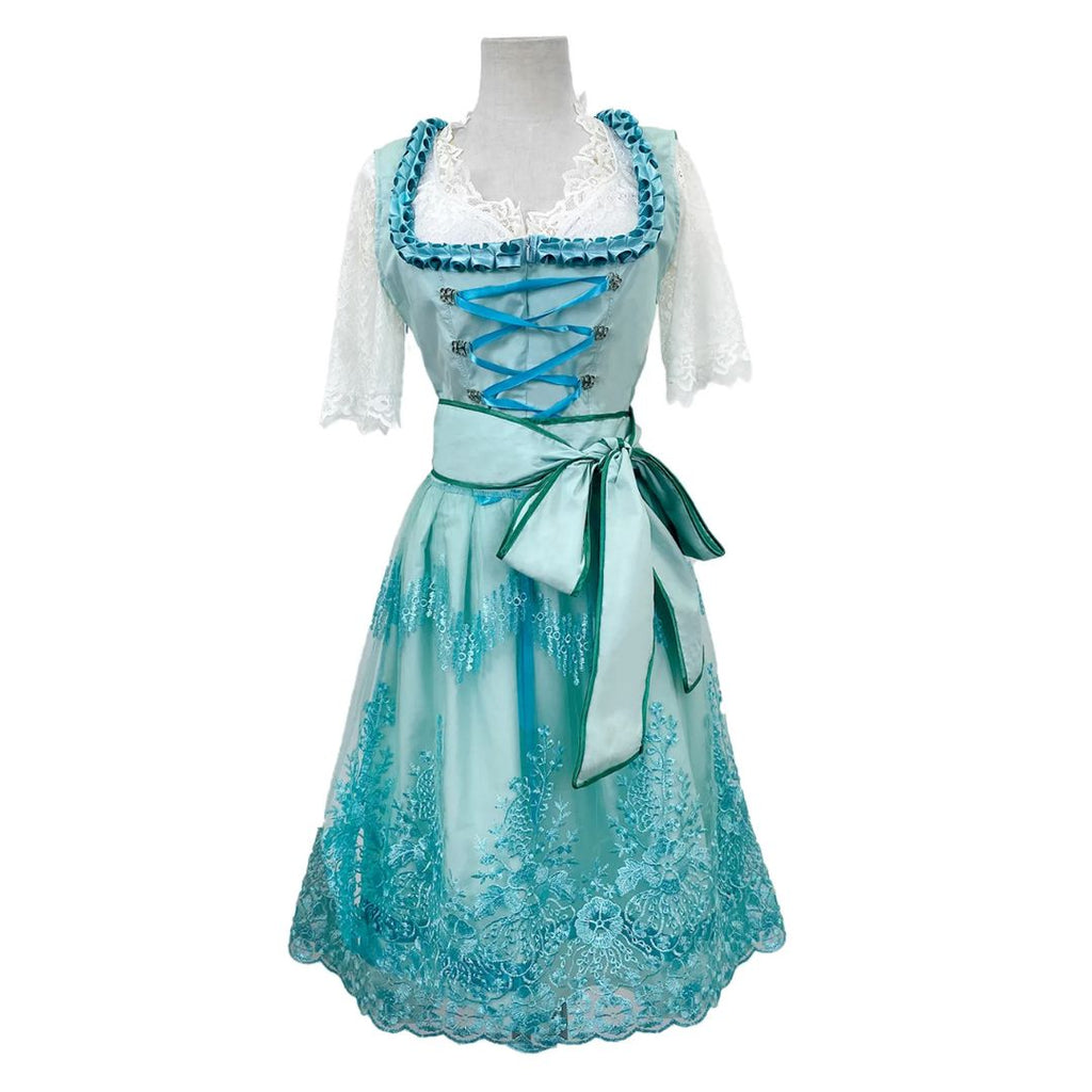 Women's Dirndl with Lace Sleeves and Floral Design - J&B; - 4 - Elvaroza.com