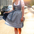 Women's Dirndl – High-waisted cut with floral pattern - J&B; - 1 - Elvaroza.com