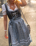 Traditional Women's Dirndl with Ruffled Sleeves and Apron - J&B; - 2 - Elvaroza.com