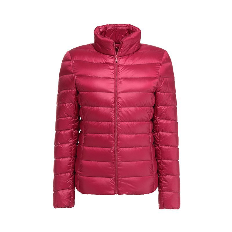 Lightweight Women's Down Jacket with Quilted Pattern and Fitted Silhouette - J&B; - 7 - Elvaroza.com