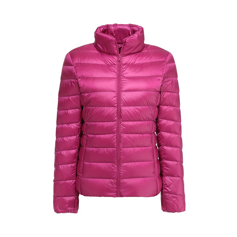 Lightweight Women's Down Jacket with Quilted Pattern and Fitted Silhouette - J&B; - 4 - Elvaroza.com