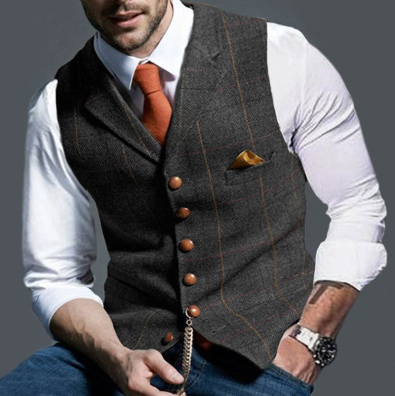Men's vest with a fitted cut and stylish details - J&B; - 1 - Elvaroza.com
