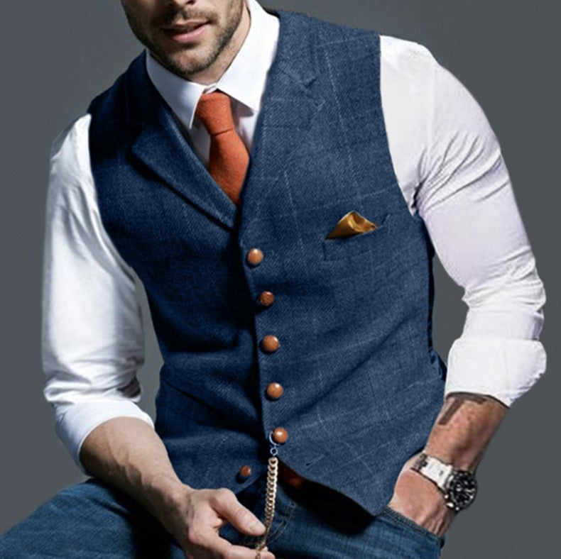 Men's vest with a fitted cut and stylish details - J&B; - 2 - Elvaroza.com