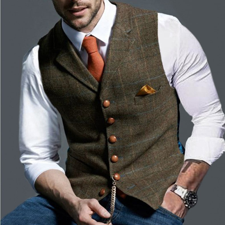 Men's vest with a fitted cut and stylish details - J&B; - 3 - Elvaroza.com
