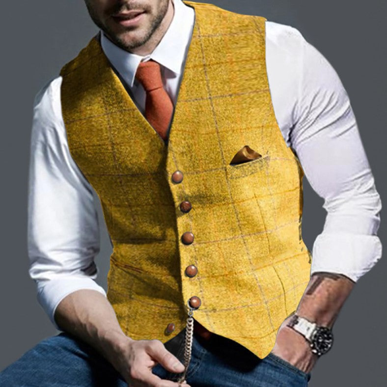 Men's vest with a fitted cut and stylish details - J&B; - 5 - Elvaroza.com