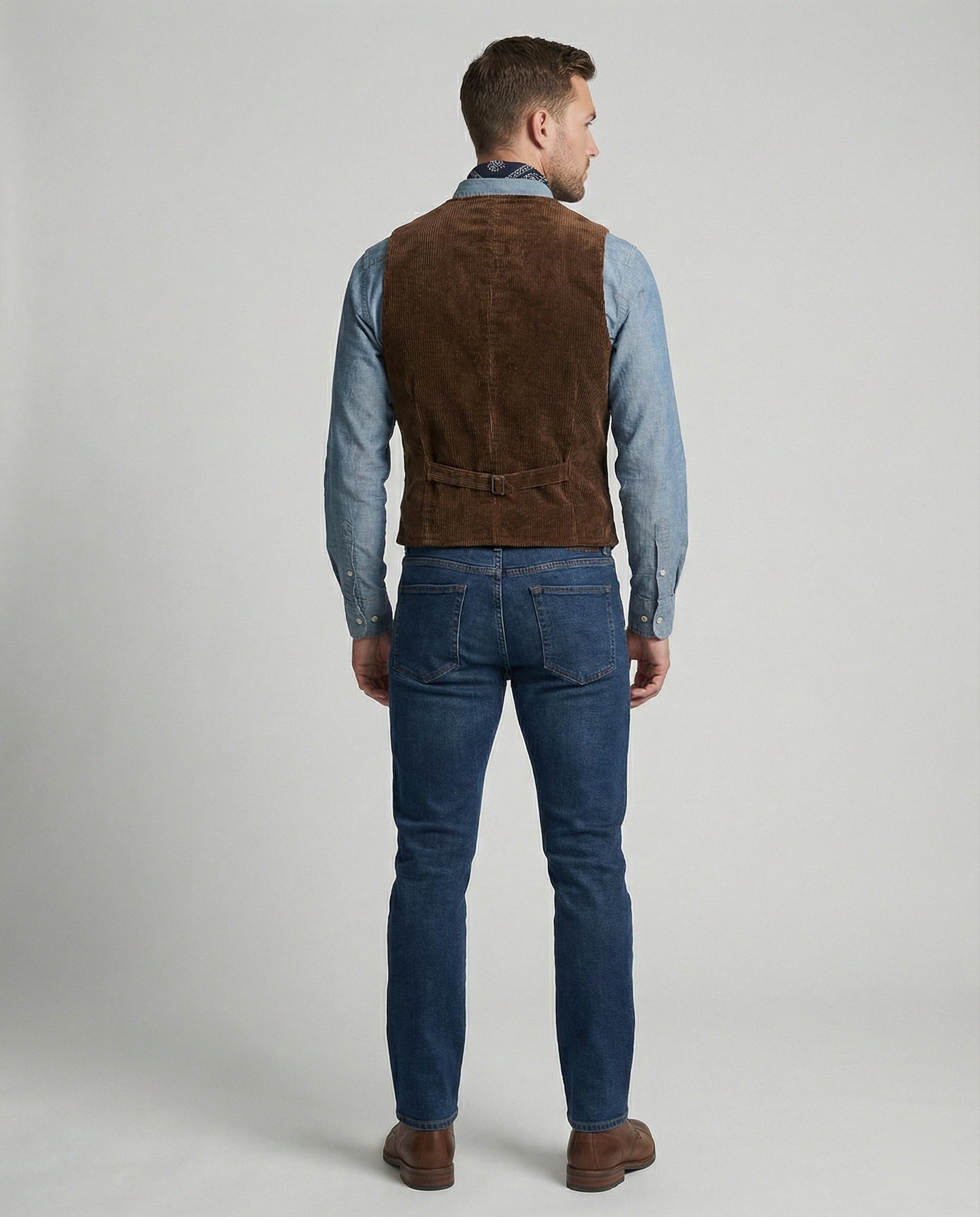 Classic Men's Corduroy Vest with Pockets - J&B; - 4 - Elvaroza.com