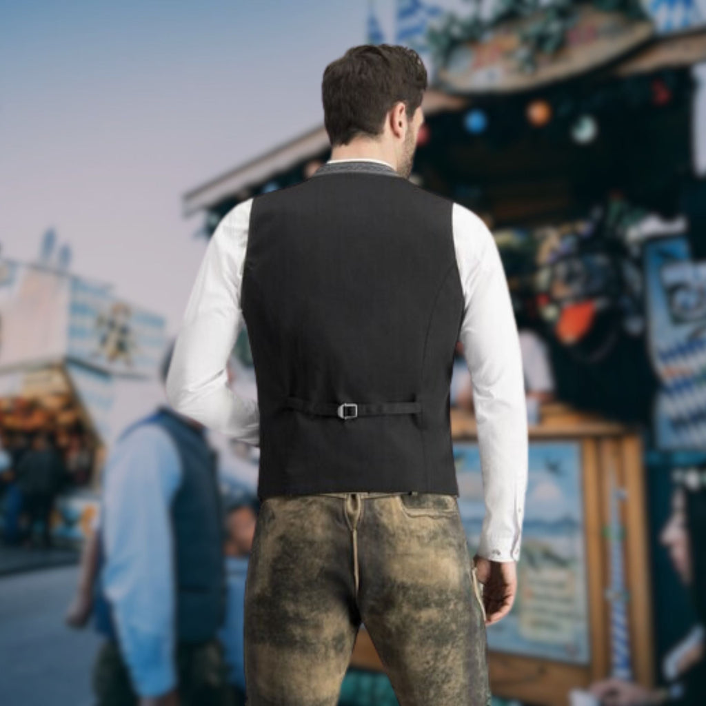 Men's vest with button placket and fitted cut - J&B; - 2 - Elvaroza.com