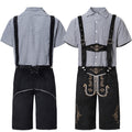 Men's Leather Pants Set with Embroidery and Checkered Shirt - J&B; - 6 - Elvaroza.com