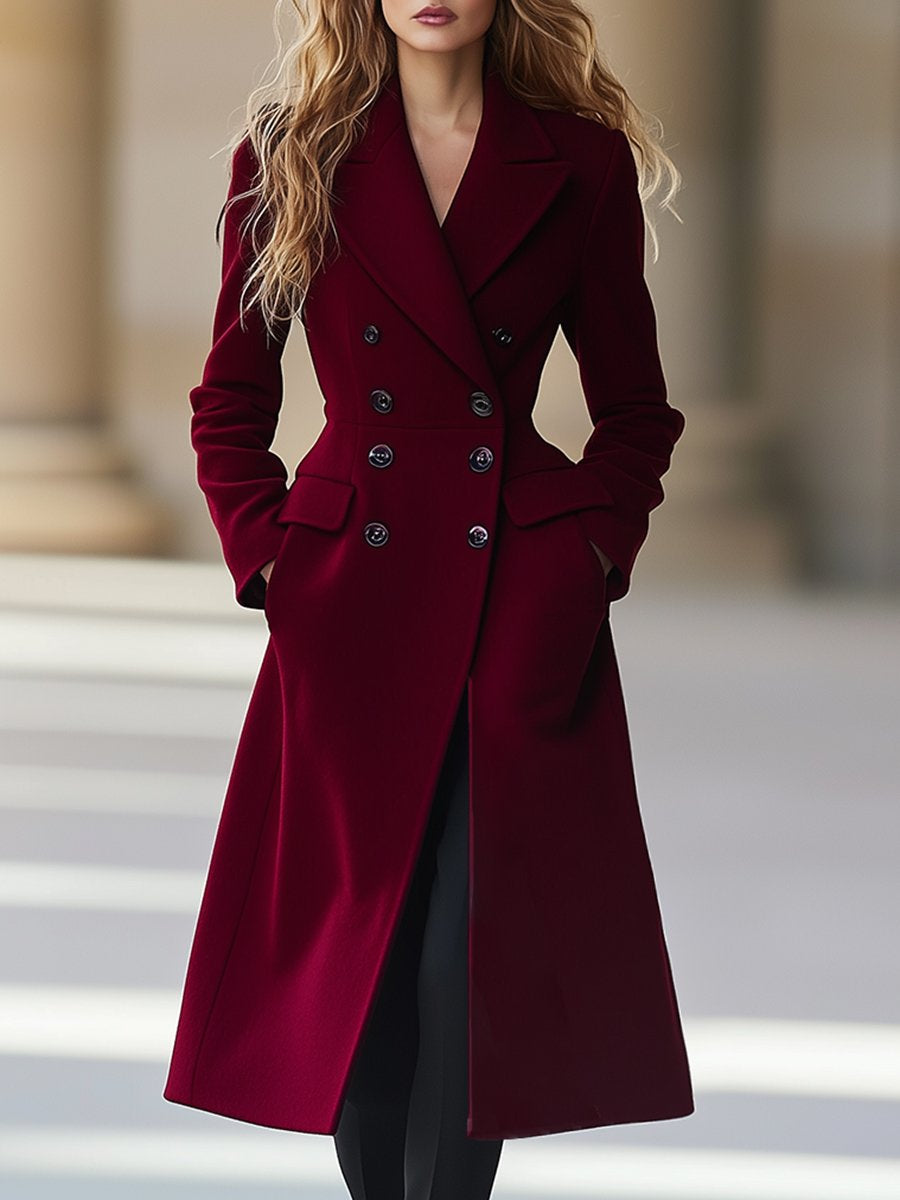 Elegant women's winter coat in a double-breasted style with a flattering cut - J&B; - 1 - Elvaroza.com