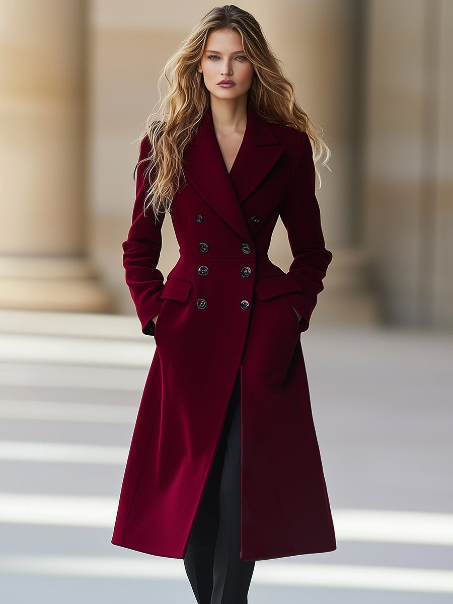 Elegant women's winter coat in a double-breasted style with a flattering cut - J&B; - 2 - Elvaroza.com