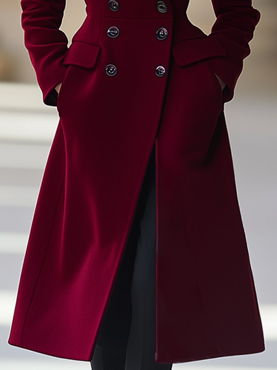Elegant women's winter coat in a double-breasted style with a flattering cut - J&B; - 4 - Elvaroza.com