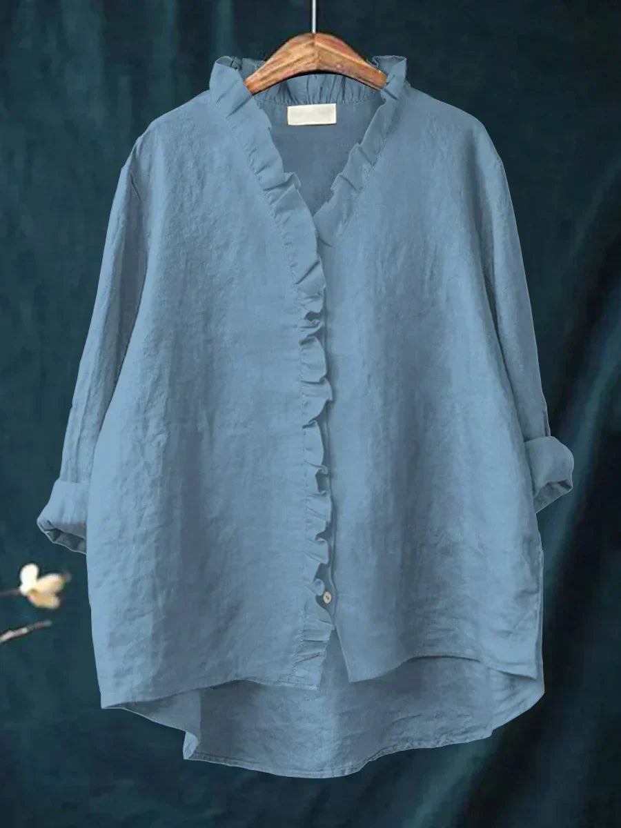 Maja – Ruffle V-Neck Blouse - Image 5