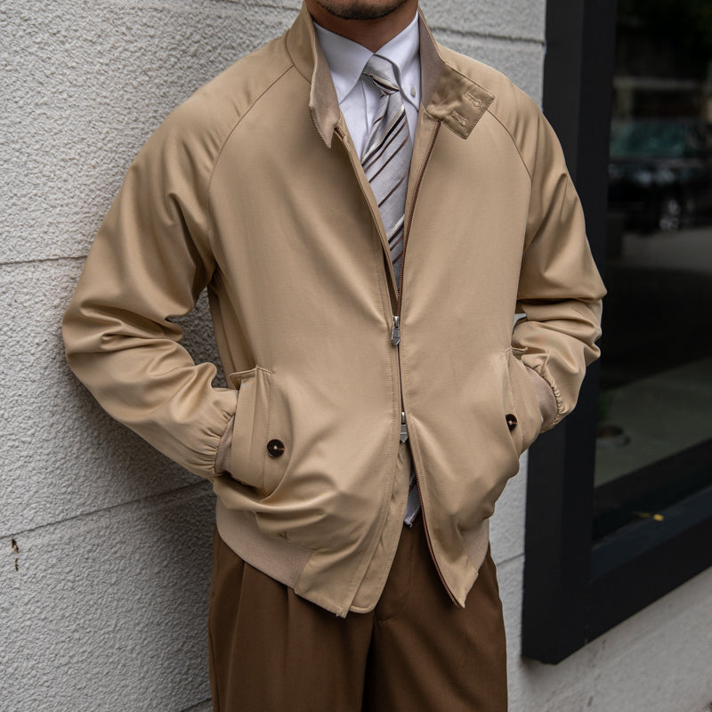 Classic men's bomber jacket with a stand-up collar - J&B; - 2 - Elvaroza.com