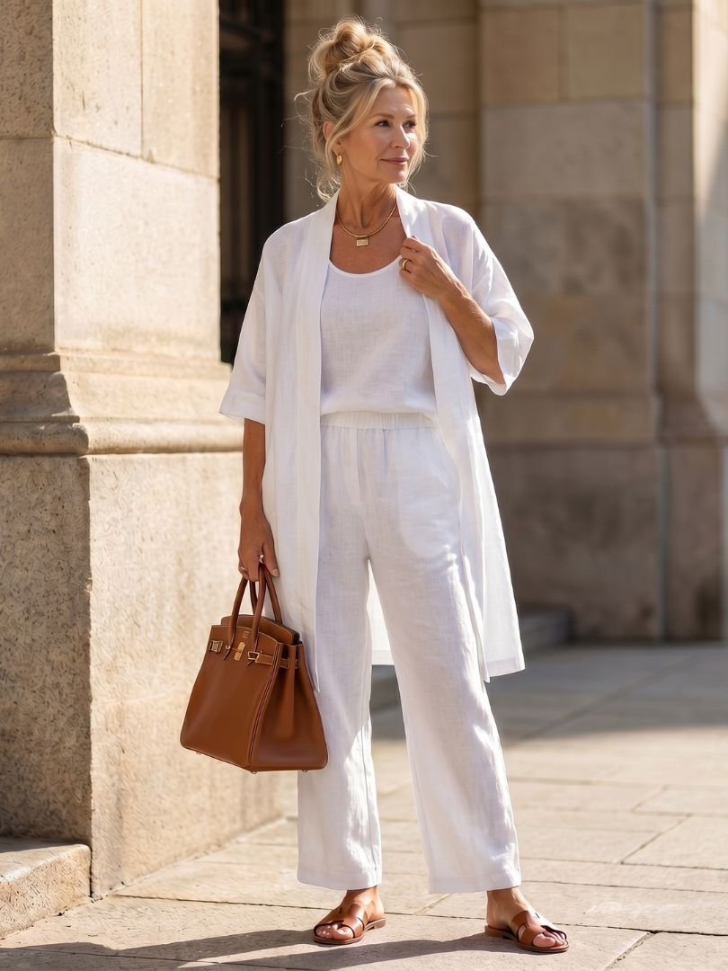 Two-piece set consisting of a loose-fitting top and pants for women - J&B; - 19 - Elvaroza.com
