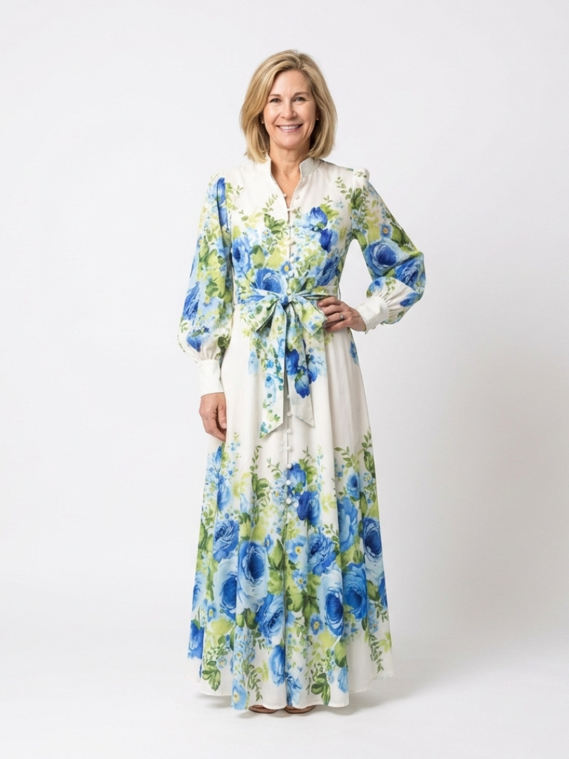 Clara – Elegantes Langarmkleid für Damen - Image 1