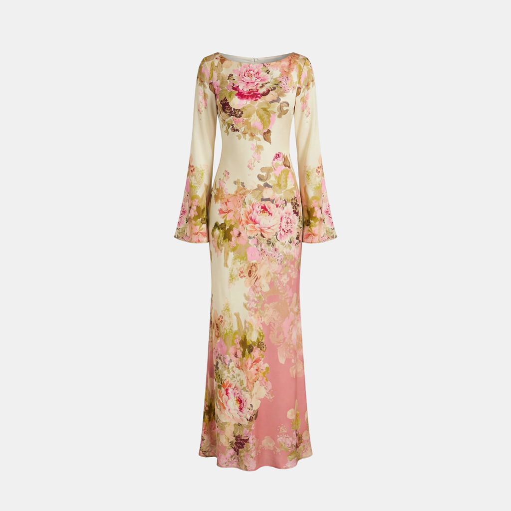 Lily – Women Floral Print Wedding Guest Dress - Image 6
