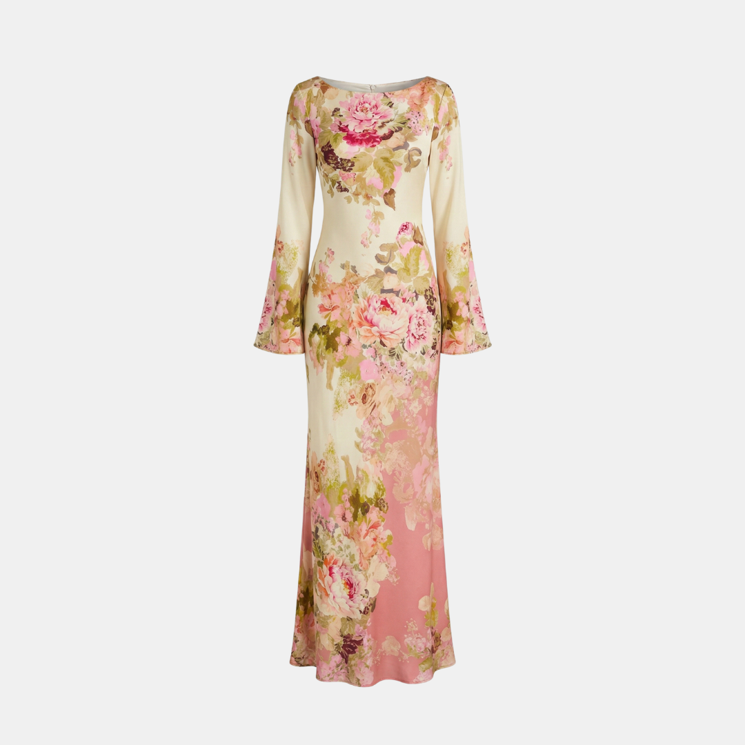 Lily – Women Floral Print Wedding Guest Dress - Image 6