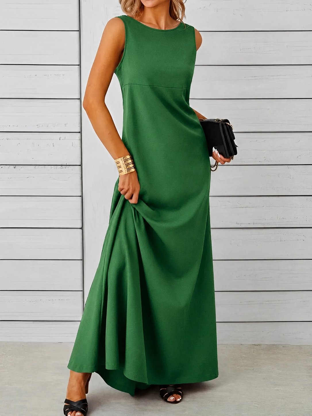 Maxi Dress Women's Sleek Silhouette with Flattering Flow - Image 8