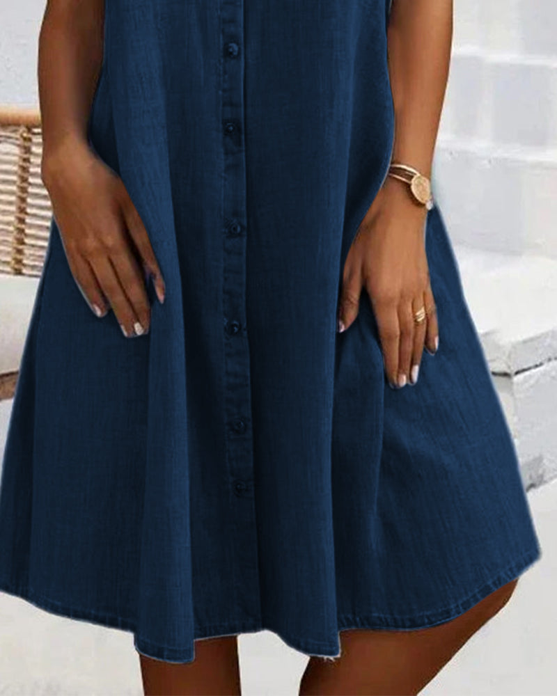 Nicole – Women Denim Button-Up Dress - Image 9