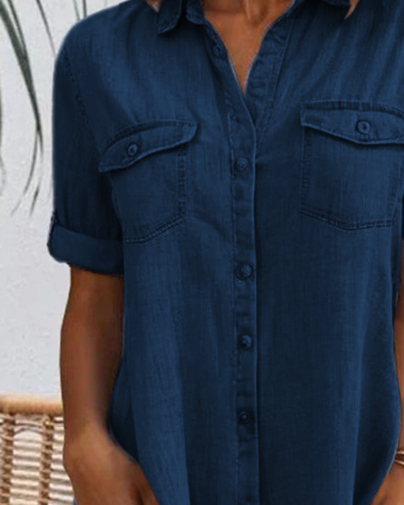 Nicole – Women Denim Button-Up Dress - Image 8